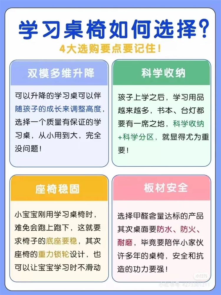 博士有成學習桌，學習桌椅套裝如何選擇